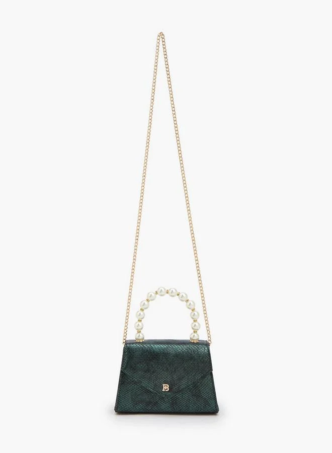 Flora Bella By Shoexpress Pearl Handle  Handbag With Detachable Shoulder Strap Ramadan Collection